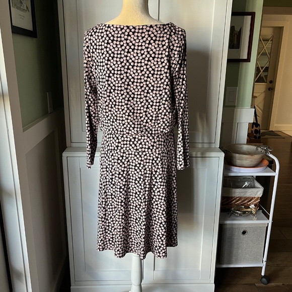 NWT Boden Nellie Jersey Dress 10L Black Bubbles - Picture 5 of 7